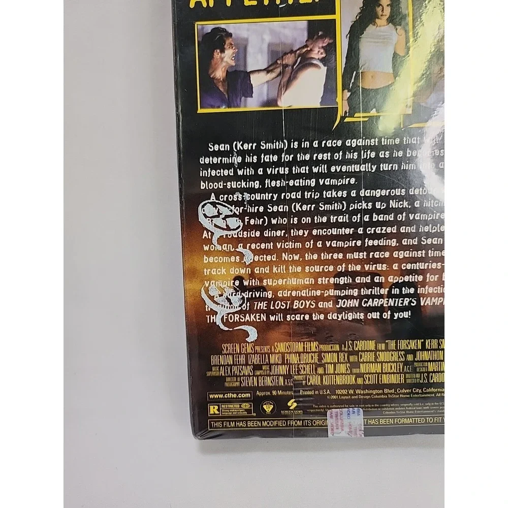 The Forsaken VHS Tape, Vampires, Horror, Columbia Home Video, New, Watermarks